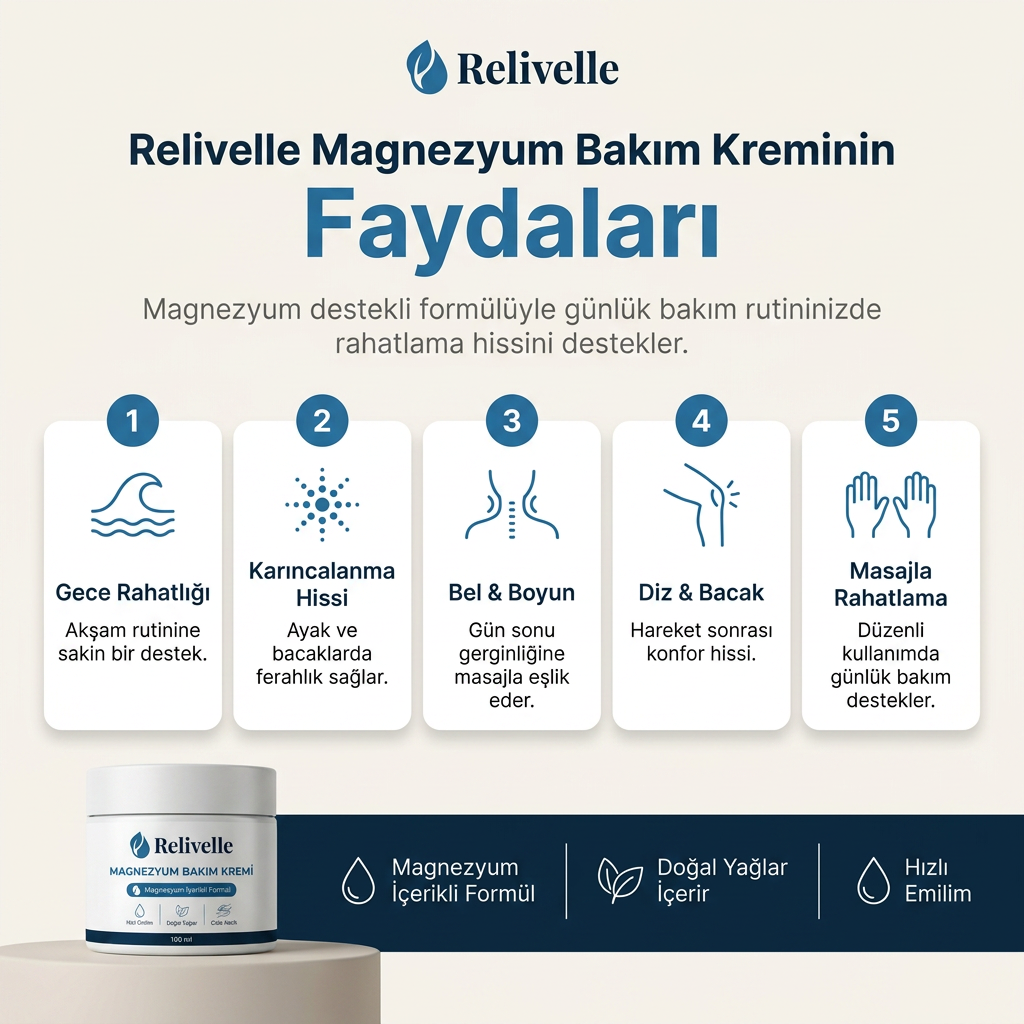 Relivelle Magnezyum Bakım Kremi